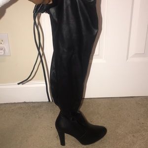 Leather Thigh High Boots